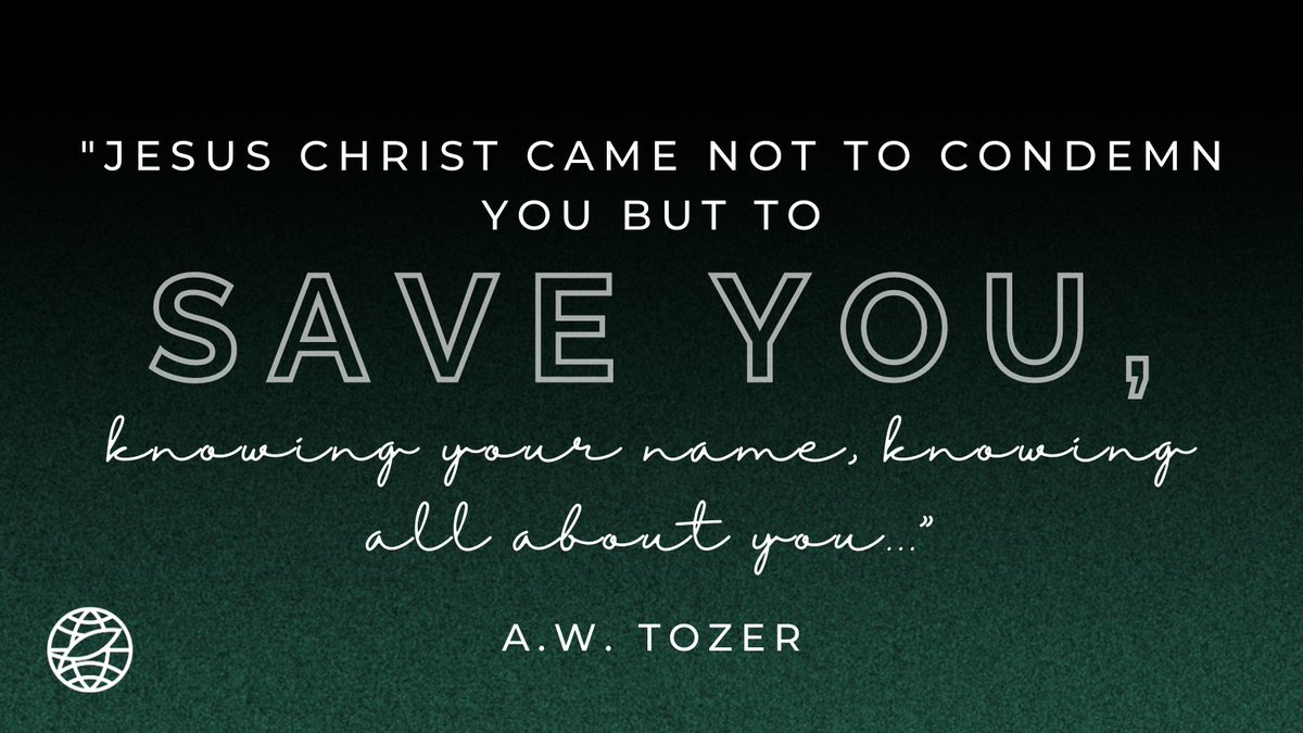 jbsorensen's tweet photo. "Jesus knows you individually as though there were not another person in the entire world. He died for you as certainly as if you had been the only lost one. He knows the worst about you and is the One who loves you the most."
- A. W. Tozer

#DoYouKnowForSure #JesusLovesYou https://t.co/rwIxUo1irV