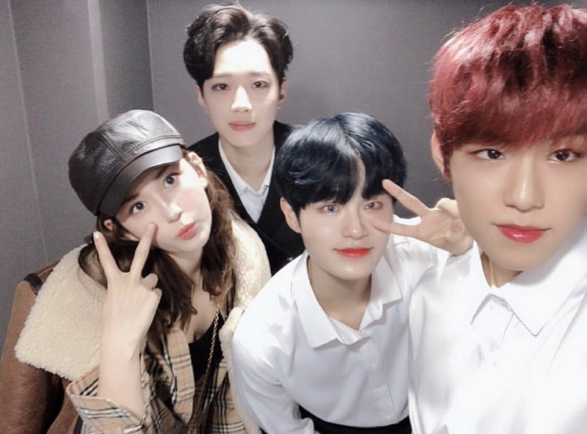 somi with daewhi, woojin and guanlin