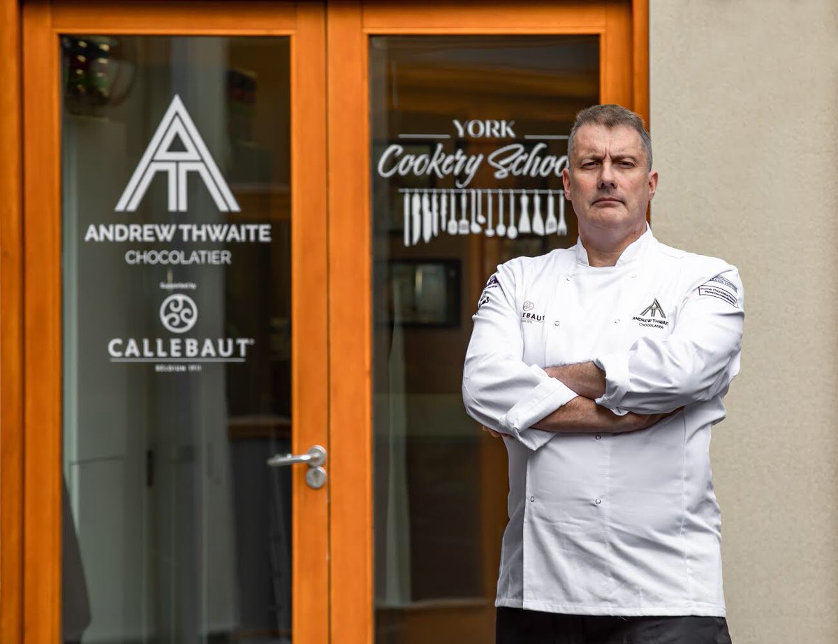 YORKCookerySch's tweet photo. We are pleased to announce that Andrew Thwaite ( @ATChocolatier ) has become the new owner of the YORK Cookery School. Wishing you and the team every success in the future. https://t.co/IywrwdLhqg