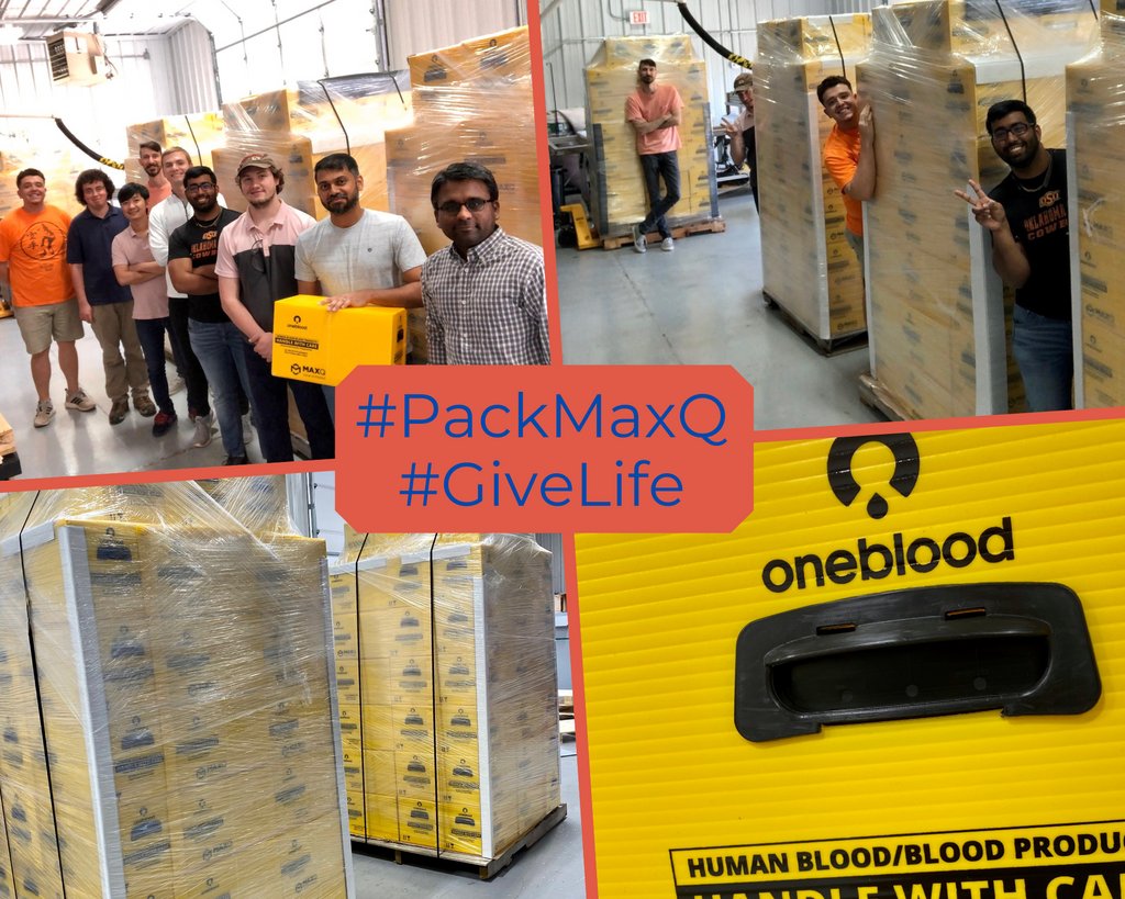 PackMaxQ's tweet photo. Don't they look sturdy, the hardest working team; and the shippers (SKU PLT17V30) ready for @my1blood operations. One shipper for all Blood Center Operations - collections, distributions. Pack more > reduce shipping costs by 15-20% #PackmaxQ, #MaxPlus #GiveLife https://t.co/xzQNF3LRgN