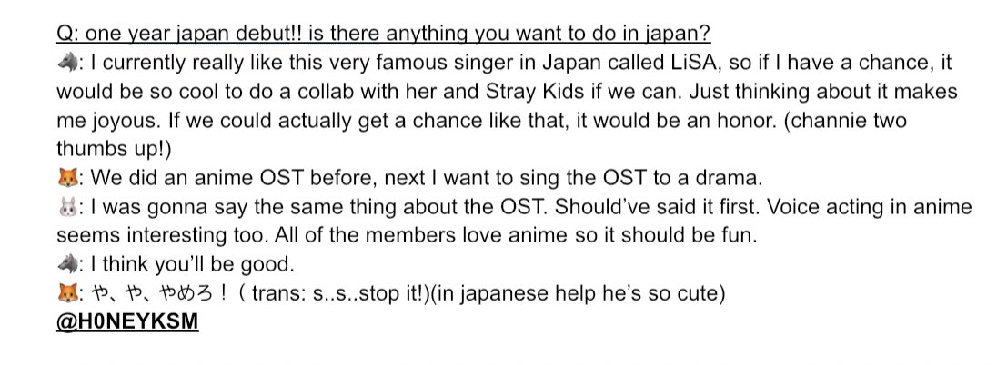 Q: one year since your japan debut ! is there anything that you want to do in japan ?