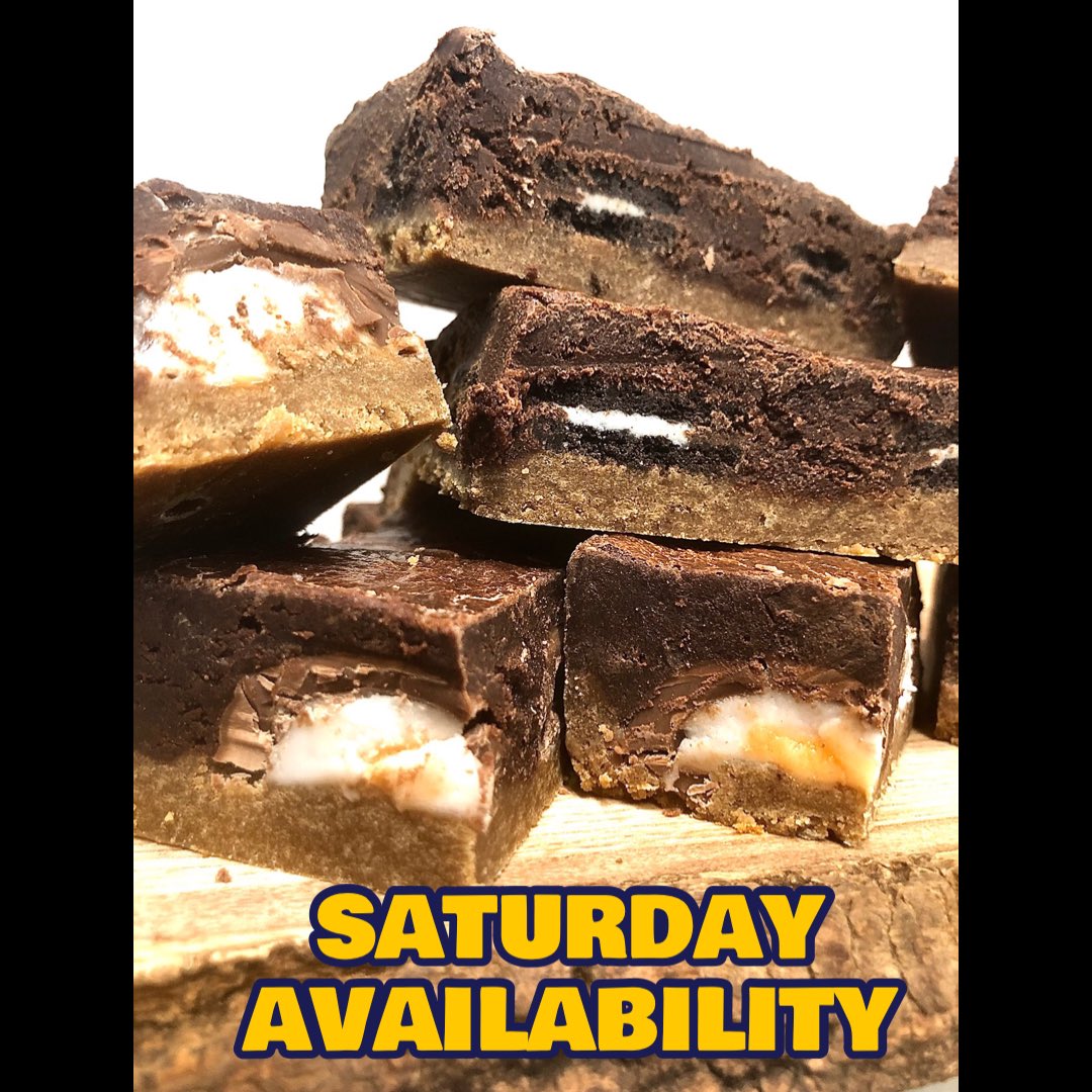 We still have some Saturday Brownie treats available if you haven’t ordered yet, including our cream egg Brookie and Oreo Brookies! Plus a Baileys Cheesecake Brownie special! Home deliveries available this afternoon also! Just message us to book. #cardiffbrownies #relishcocardiff