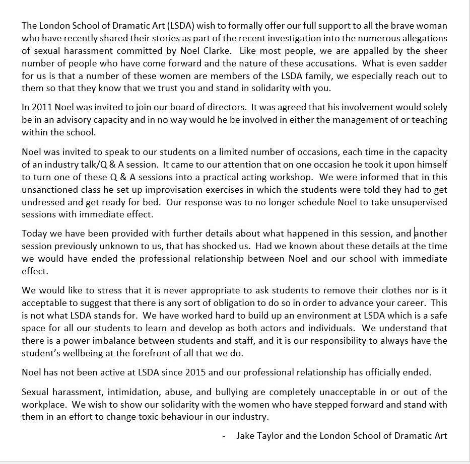 This is a disgrace #NoelClark