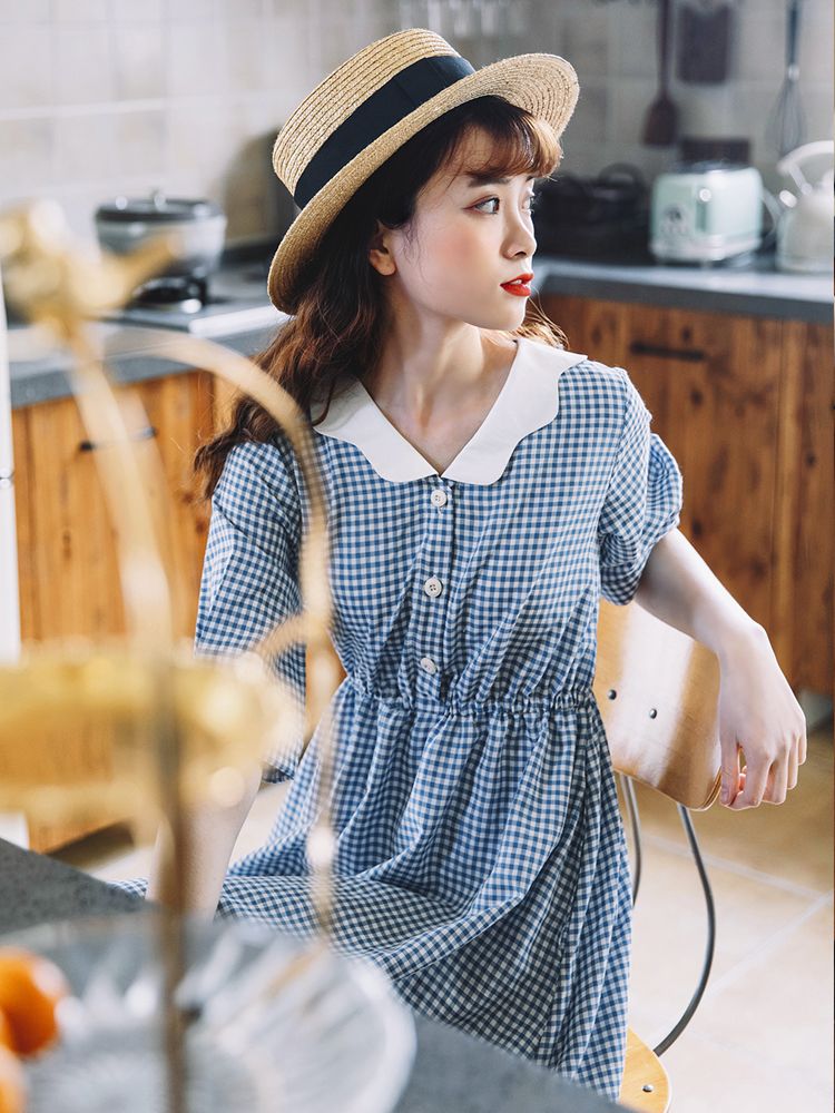 Manusmachina على تويتر 夏空を映して静まるワンピース T Co Rkzs8jnbgz 花冠みたいな襟 が可愛らしいワンピース 澄んだ青色のチェック柄とホワイトの2種類ご用意しております 物語のヒロインみたいな美しさを放つ夏ワンピースを思う存分楽しんでみて