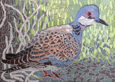 The <a href="/WylyeValleyArt/">WylyeValleyArtTrail</a>  trail starts today &amp; runs until 9th May. Emma Abel is donating 10% of the sales of her beautiful mosaics to wildlife charities. The Turtle Dove👇 is one of a series made just for us! 🎨 abelmosaics.com #wiltshireart #wildlifeart #wvat <a href="/journalupdate/">Salisbury Journal</a>