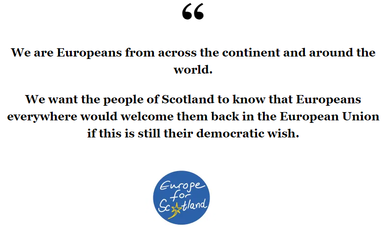 So basically, despite their claim,"Europe For Scotland" is just another front organisation,set up by Scottish Nationalists, for Scottish Nationalists,to trick the Scottish People & the people of Europe,that there is more support for breaking up the UK than there actually is.8/8
