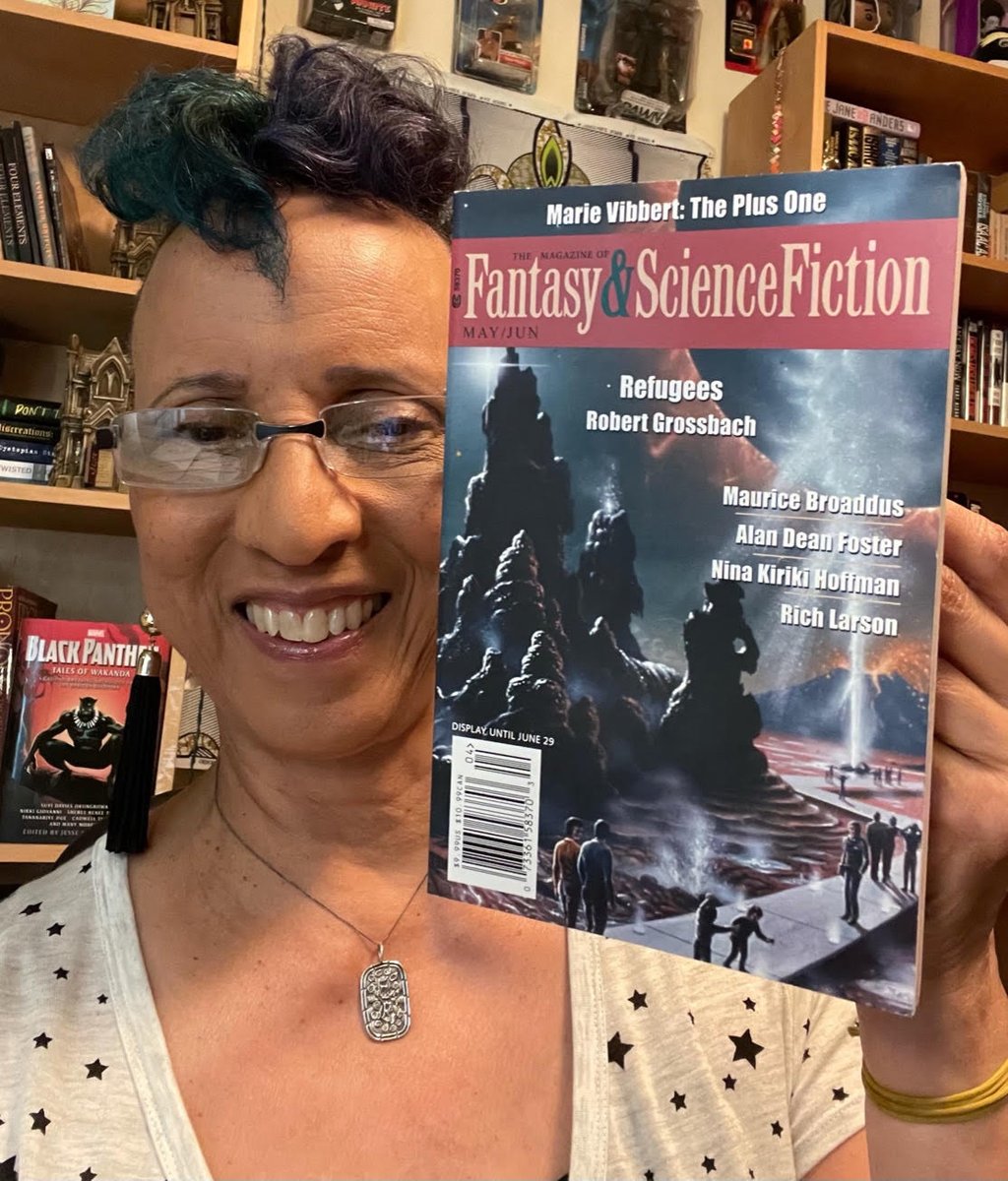 fandsf's tweet photo. The new May/June 2021 issue of #FandSF is on sale now! Enjoy new work by Grand Master of Poetry Linda D. Addison @nytebird45, @MauriceBroaddus, Alan Dean Foster, Robert Grossbach, Nina Kiriki Hoffman, Rich Larson, Marie Vibbert @mareasie &amp; more. Art by David A. Hardy 🚀💫✴️ https://t.co/gd2DpiDAZW