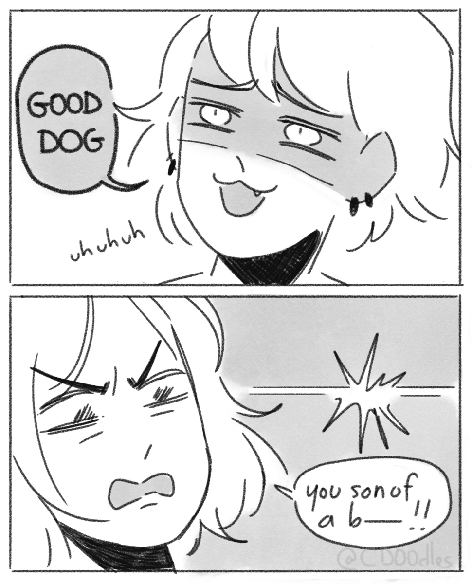 (ok this reminded me of my middleschool&highschool days when I used to do that to my bf at least once a month and she would always react with her purest instinct ahaha)