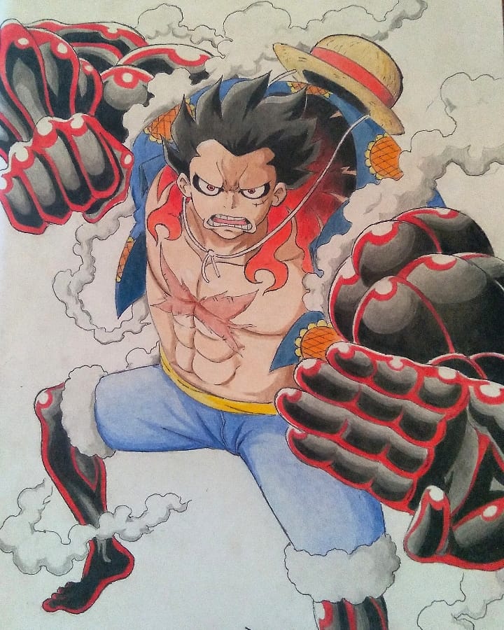 Como desenhar o Luffy Gear 5 - Desenhando Fácil