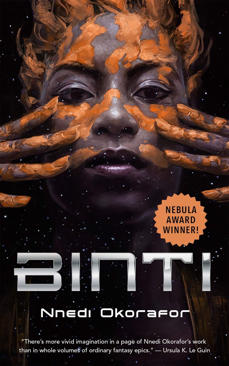 Just finished this excellent novella. Link to purchase it in the comments. #Binti #NnediOkorafor #ScienceFiction #Afrofuturism #ComingOfAgeFiction #NebulaAward #HugoAward #NommoAward