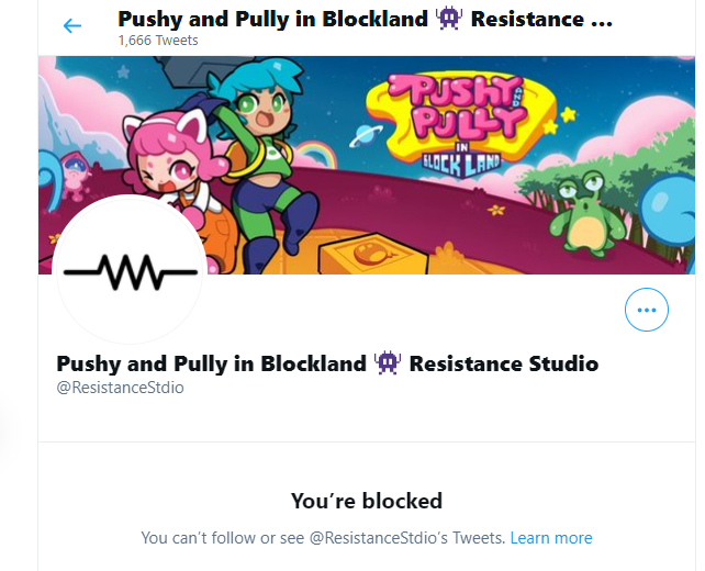 castpixel's tweet photo. So @ResistanceStdio just blocked me. I art directed their game, made all key art. They threatened me with legal action for wanting to leave, and haven't paid me *anything*, which violates even their extremely exploitative contract. Avoid.

@wingsfundme this is not a good look. https://t.co/v4gXWyHgZD