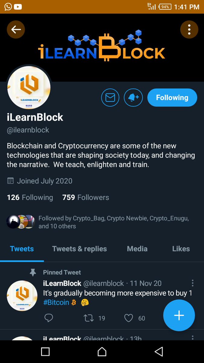 prexy500's tweet photo. #IlearnBlock1YearToday
Do you want to get information on how to trade and invest in the world of Crypto
The best platform is here to help you
Kindly follow @ilearnblock to get latest info... https://t.co/sKrnV6duAc
