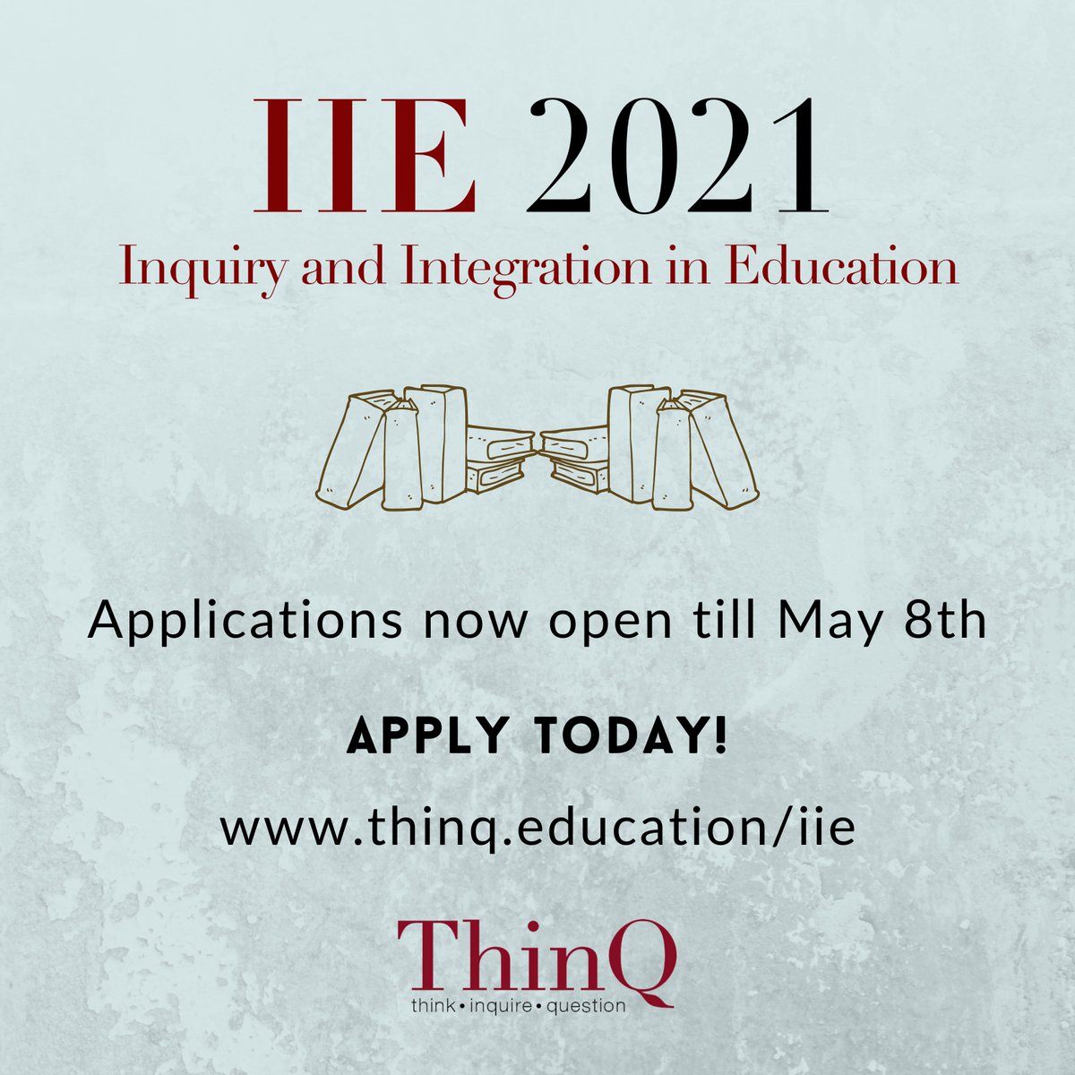 ThinQ_Ed's tweet photo. Applications for ThinQ's annual online course, Inquiry and Integration in Education, are now open till 8th May. To learn more, and to apply, visit https://t.co/ARxsI5f6Pk. https://t.co/CQNfLAOuAu