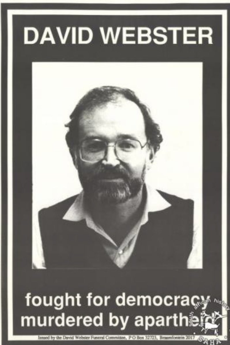 Lesufi's tweet image. I was 18 yrs old. In an apartheid prison. My parents were denied access to visit us and you came with those tracksuits. Since then I appreciated you while the apartheid forces hated you. They killed you because you loved us. I will never forget you 32 years later #DavidWebster