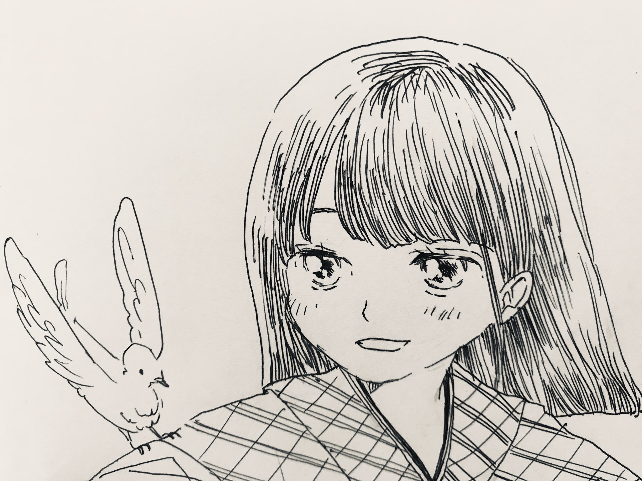 けっこうな夜 描き間違えてしまったのでバストアップで 着物の女の子 ペン画 アナログイラスト T Co Dke9yv381g Twitter