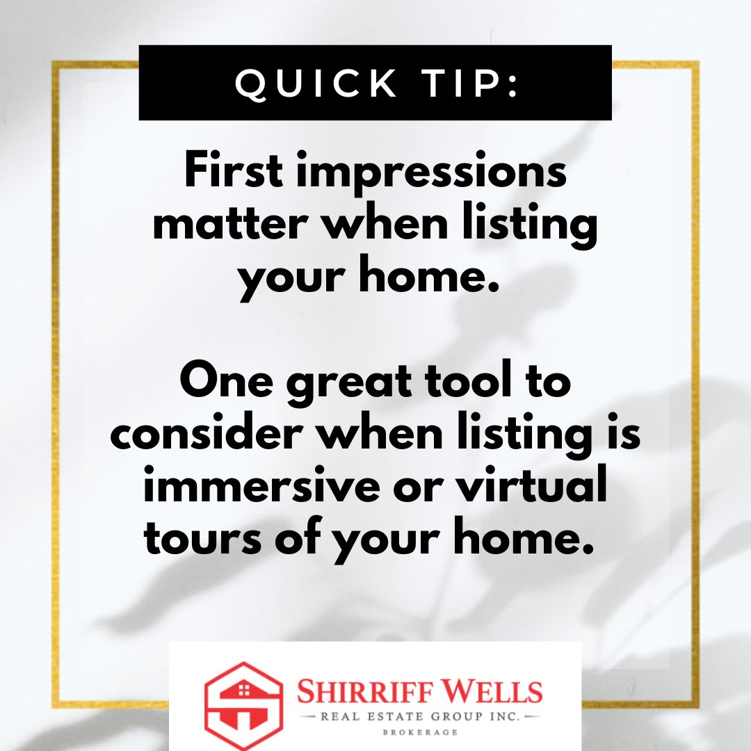 Marketing is key when listing your home – consider our #immersivetours! They’re a great way for people to tour your home without ever having to step inside. Learn more about how immersive tours can improve your listing below! #ShirriffWellsRealEstate 
.
shirriffwells.com/immersive-tour…