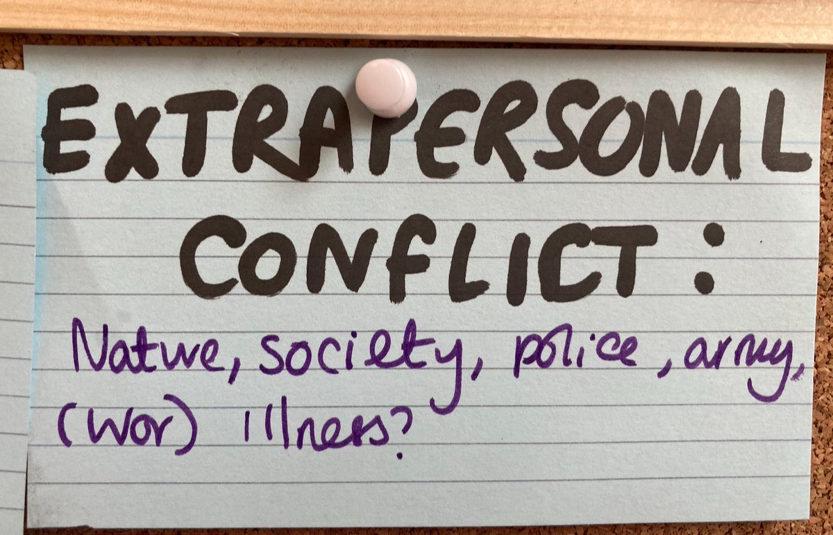  #WritersSurvivalTips 6 - These are on my board. (think these are from the wonderful John Yorke book - correct me if wrong I don't have it here) Types of  #conflict: If a scene/situation feels low drama what sort of conflict my characters are experiencing? Can I add to it? ....