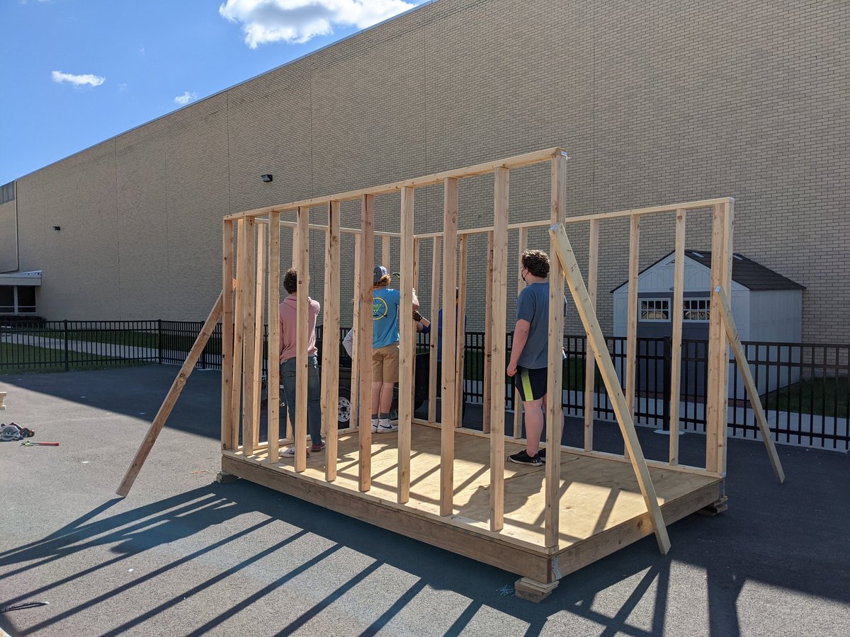 gotwiet's tweet photo. Check out the progress our #GeometryinConstruction Ss are making on the shed they are building! @NCHSOFFICIAL #203unites https://t.co/uQfA8yuT2A
