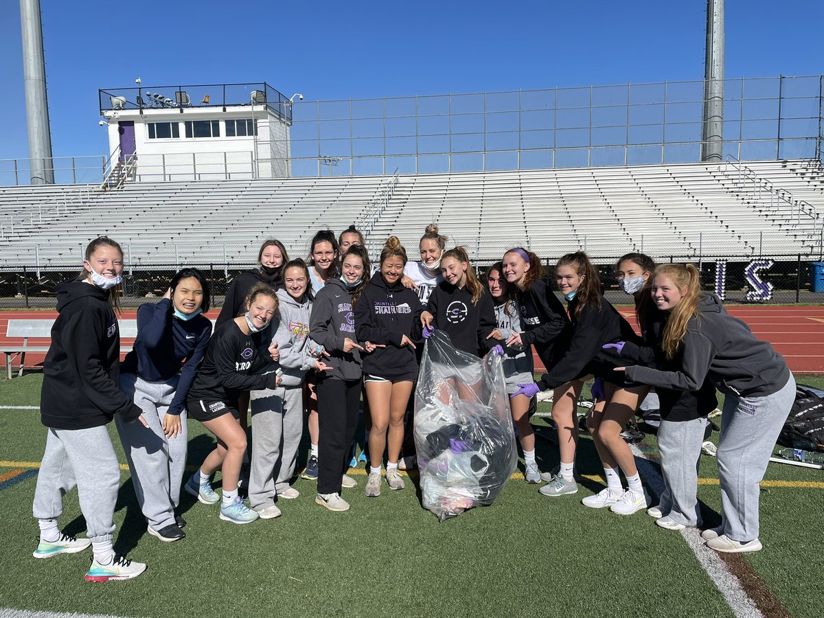 CHS GLAX beautifying the campus this morning.