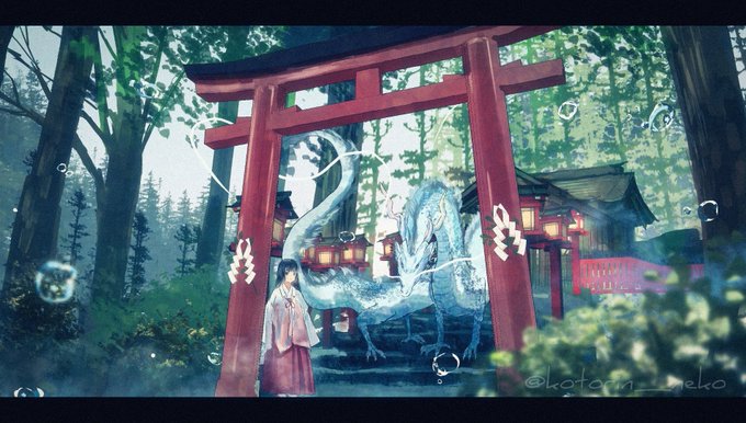 「和服 神社」のTwitter画像/イラスト(古い順)