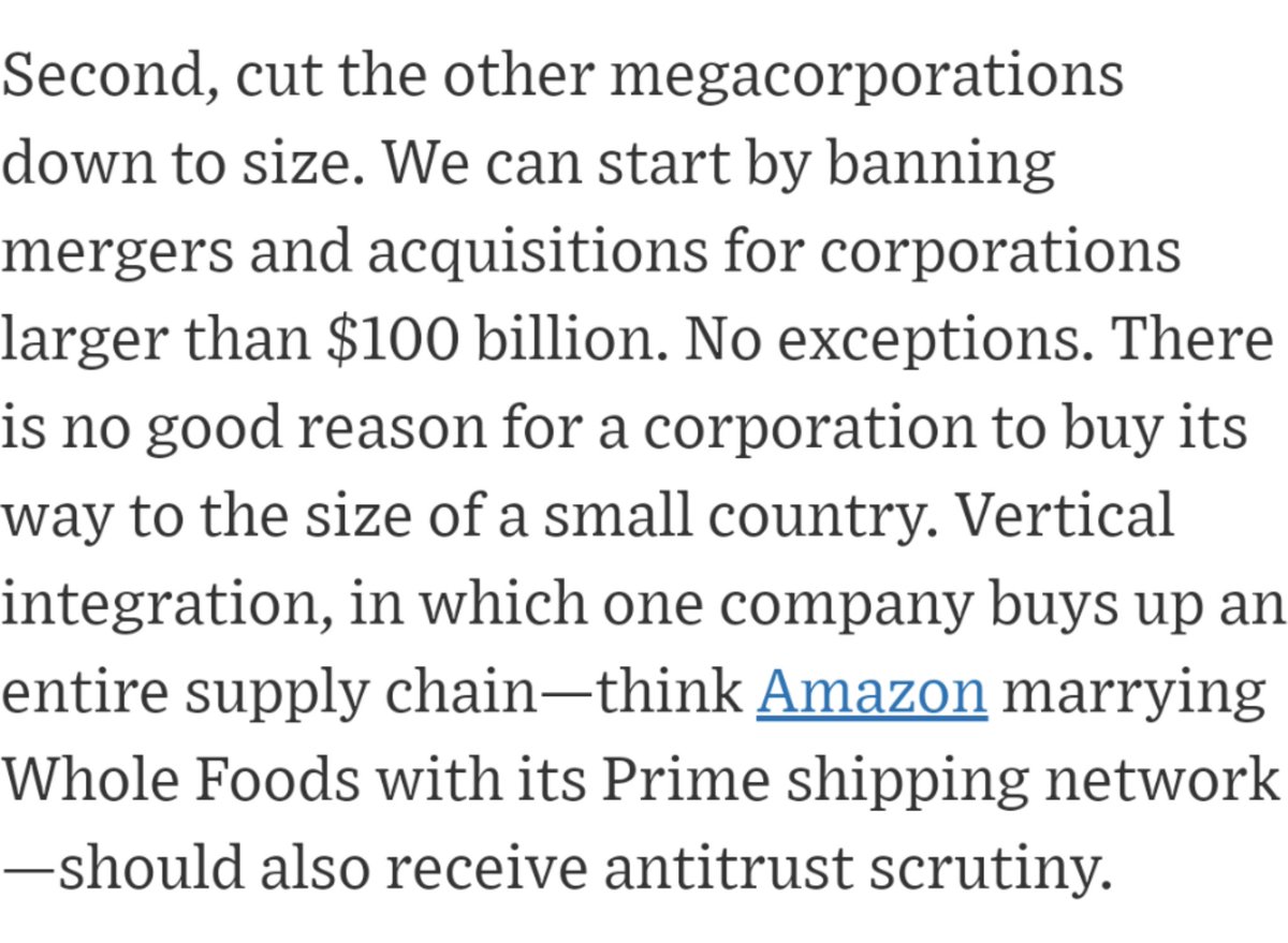 12/ Now's a good time to note that breaking up big tech wouldn't produce firms Hawley likes. The problem is not size. It's Hawley and his ilk. You'd just get smaller tech firms, all of whom still don't like bigotry, backwardness, or insurrection.Also, WF delivery is great.