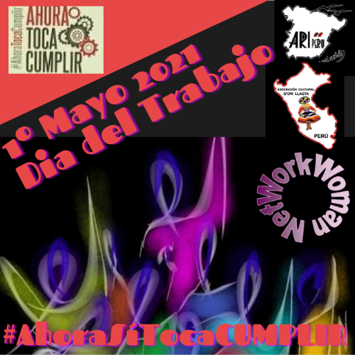 MUJERenClave's tweet photo. #AhoraTocaCumplir #1Mayo2021 proteger el empleo, mejorar los sectores laborales mas precarios, apoyar a los trabajadores más vulnerables #Mujeres #TrabajadoresSanitarios #TrabajadoresDelHogar #Jóvenes @SocialcumbreS @ARI_PERU @nancytusuy @sedoac https://t.co/ZLUcHYFQFM
