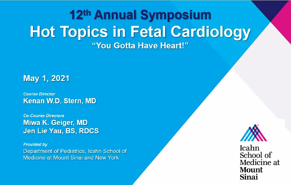 It's starting in 10 minutes! This is gonna be a great conference with amazing speakers - Congratulations to <a href="/KenanStern/">Kenan Stern</a> and Dr. Miwa Geiger and Ms. Jen Yau for organizing a terrific fetal conference! <a href="/MountSinaiCHC/">Mount Sinai Children’s Heart Center</a> <a href="/MountSinaiPeds/">Mount Sinai Kravis Children's Hospital</a> <a href="/MountSinaiNYC/">Mount Sinai Health System</a> #CardioEd #CardioTwitter <a href="/Kfarooqi/">Dr. Kanwal M Farooqi</a>