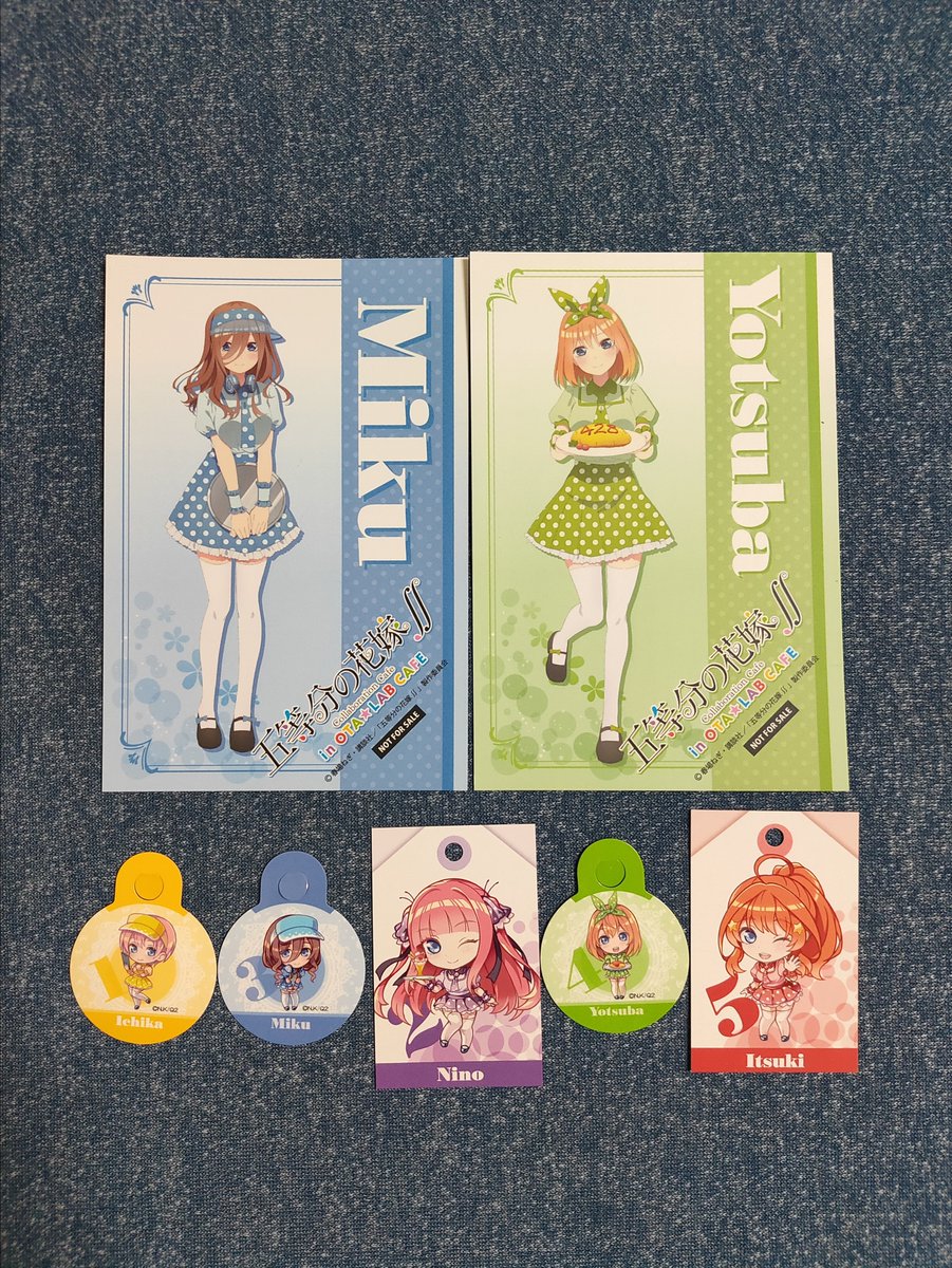 かぶ 五等分の花嫁 オタラボカフェ羽田空港第一ターミナル店 五等分の花嫁