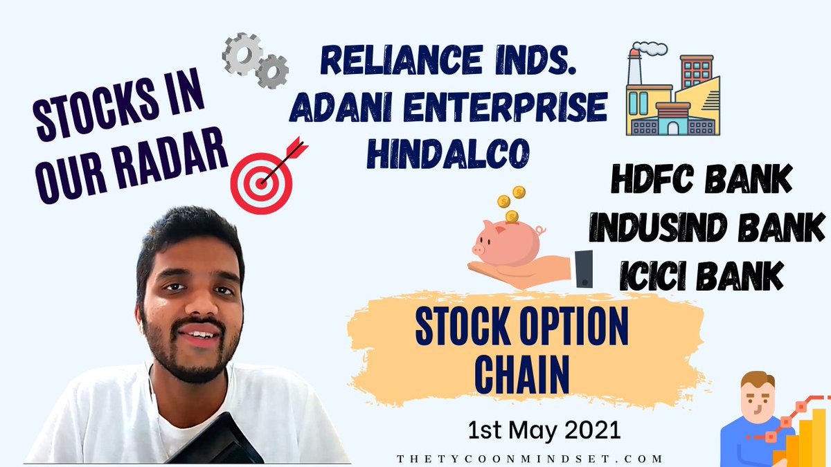 tycoonmindset05's tweet photo. Weekly analysis of F&amp;O Stocks 

Companies covered
Adani ent, Bajaj auto, Biocon, Divislab, Amaraja, Drreddy, HDFC BANK, Hindalco, ICICI Bank, IndusInd bank, Reliance Industries

Option chain analysis for 1st week of May 2021

Link🔗: https://t.co/N5ywW6o8UE https://t.co/oz6pKxkyOF