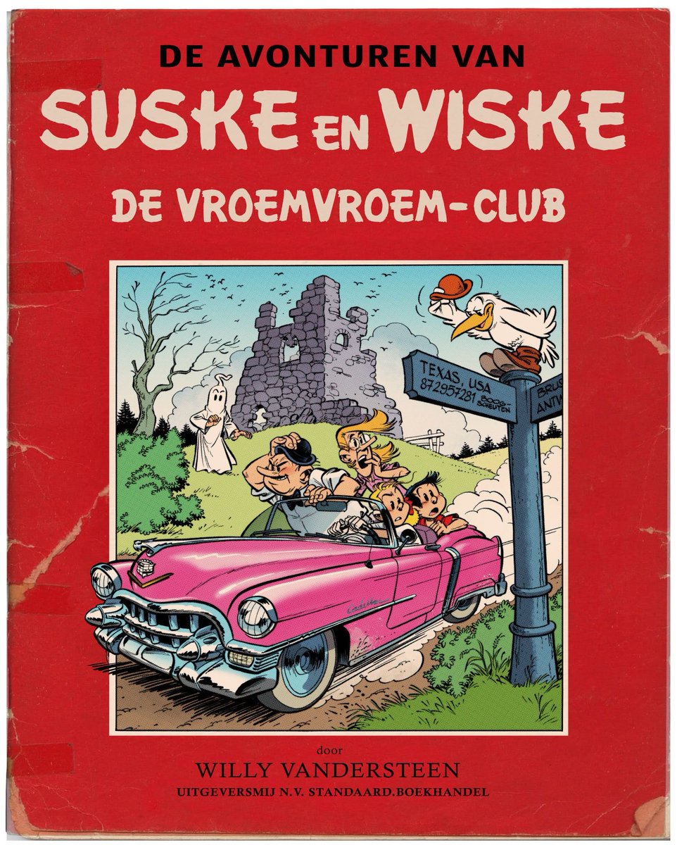 stripland_BENL's tweet photo. #Yann en #GerbenValkema, de bezielers van #Cromimi - het allereerste #SuskeEnWiske album uit de hommage-reeks, mogen een tweede avontuur maken. De Vroemvroem-Club verschijnt op 3 november. Voor alle duidelijkheid: De voorlopige cover is fake. Bron: De Fameuze Fanclub. https://t.co/KRIEZNjxwu