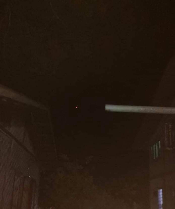 At about 8:00 pm, inside the Myoma police station, in the center of Bahmo, Kachin State: SAC Terrorists are firing at something in the sky. Some people nearby said that they were shooting at the drone flying into the sky. #May1Coup #WhatsHappeningInMyanmar
