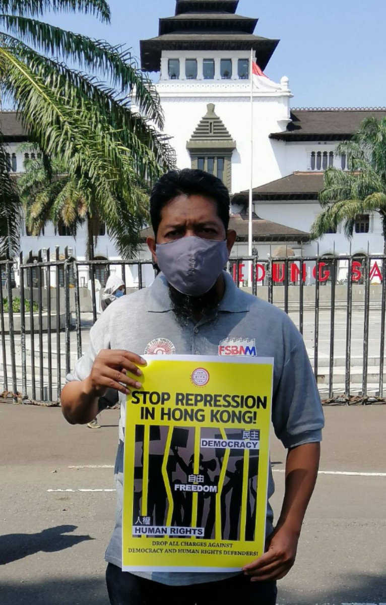 iufap's tweet image. On May 1st #InternationalWorkersDay rally, FSBMM in Indonesia raised their voice for our brothers &amp;amp; sisters in Hong Kong &amp;amp; Myanmar in the fight to restore democracy &amp;amp; democratic rights. #JusticeForMyanmar #freedominHK #SolidarityWithHKUnion
