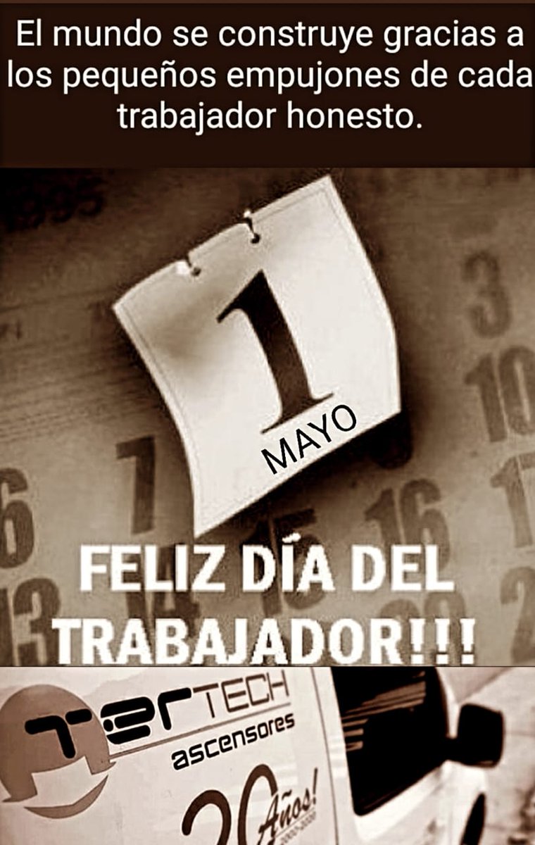 Ter_Tech's tweet image. #1demayo2021 #DiaDelTrabajador #tertechascensores
