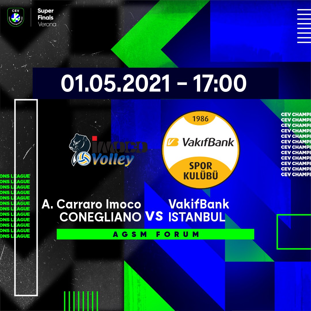Prosecco Doc Imoco Volley (@imocovolley) on Twitter photo 💥- 30 minuti all'inizio del match più atteso della stagione che chiuderà questa annata sportiva meravigliosa 💥
<a href="/ac_tractors/">Antonio Carraro Spa</a> Imoco Conegliano vs. Vakifbank Istanbul
#SuperFinalsVerona #CLVolleyW #siamotuttipantere #imocobom #emozioniDOC 💥- 30 minuti all'inizio del match più atteso della stagione che chiuderà questa annata sportiva meravigliosa 💥
<a href="/ac_tractors/">Antonio Carraro Spa</a> Imoco Conegliano vs. Vakifbank Istanbul
#SuperFinalsVerona #CLVolleyW #siamotuttipantere #imocobom #emozioniDOC