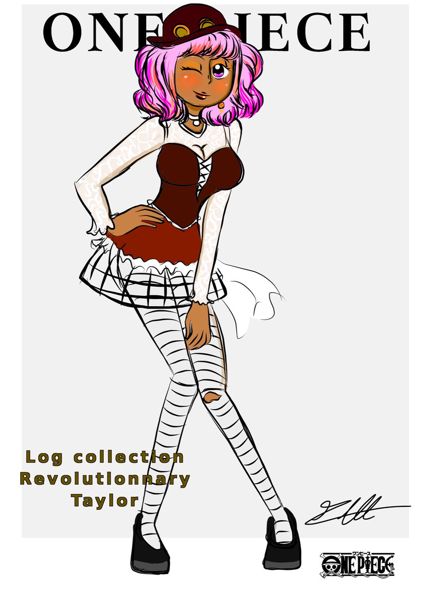 NioumiN's tweet image. It’s Taylor turn now ❤️😊 
I choose for her a steampunk style 😊 
Isn’t she look beautiful ?
#LogCollection #ONEPIECE #onepieceoc #grandlineocs #revolutionnaryarmy #oc