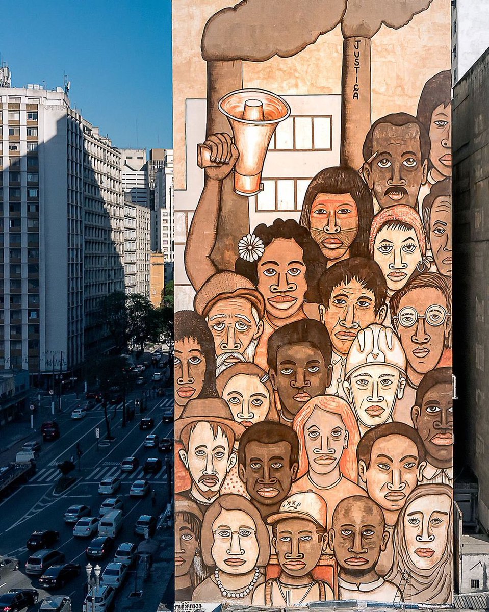 Neste 1º de maio, #DiadoTrabalho, ficamos com a brilhante releitura do artista Mundano da icônica obra “Operários”, de Tarsila do Amaral, realizada pelo #MuseudeArtedeRua. É o novo modernismo. Arte é ocupar.
#sãopaulocapitaldacultura #secretariadecultura #1demaio https://t.co/LjAFhIGkPP