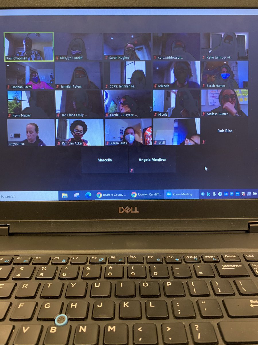 ms_cundiff's tweet photo. Last day of grad school means virtual class, in person class, matching t-shirts, and a whole lot of pictures. Two weeks until graduation ! #woodulead21 @longwoodu https://t.co/y5J5FagNdn