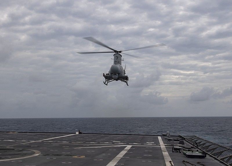 On April 27, 2021, the US Navy reported the crash of the MQ-8 Fire Scout multipurpose helicopter-type UAV during takeoff from the deck of the coastal zone warship USS Charleston (LCS 18).  The drone, hitting the hull of the ship, sank into the sea. https://t.co/iOcseaT2EE