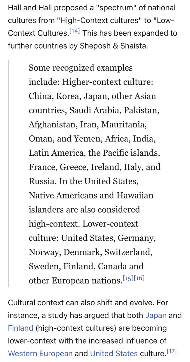 East Asian languages are generally more contextual than structural comparing to Latin & Germanic languages. So eastern cultures sometimes focus more on what’s not said & western 1s focus more on what is said. See the concept of high vs low context cultures. 6/