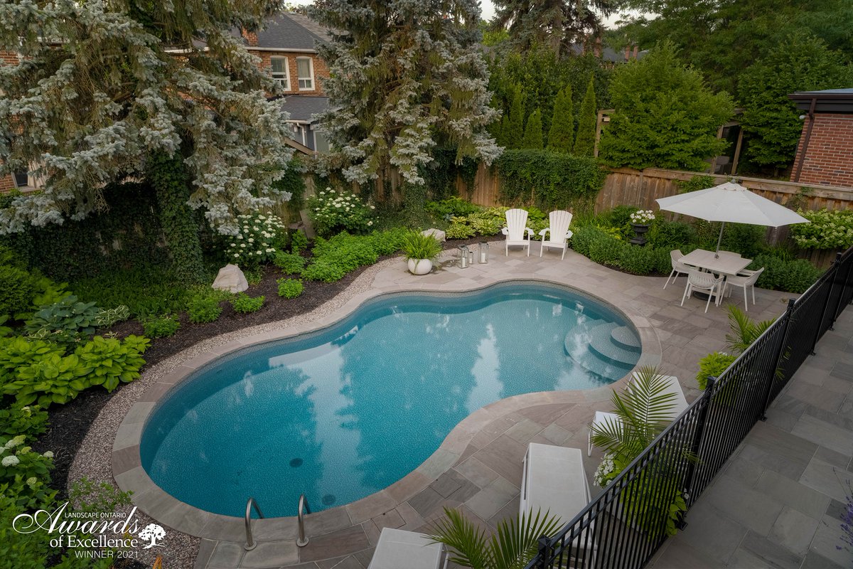 thepoolcraftco's tweet photo. Wow! 🥳  We are honoured to be recognized as the 2021 Landscape Ontario Award of Excellence Winner: Residential Construction, for our "Rykert" project.

Cheers to all of this year's winners and nominees! #PoolCraft #StoneCraft #LandscapeOntario #GreenForLife https://t.co/IS1DCRKq28