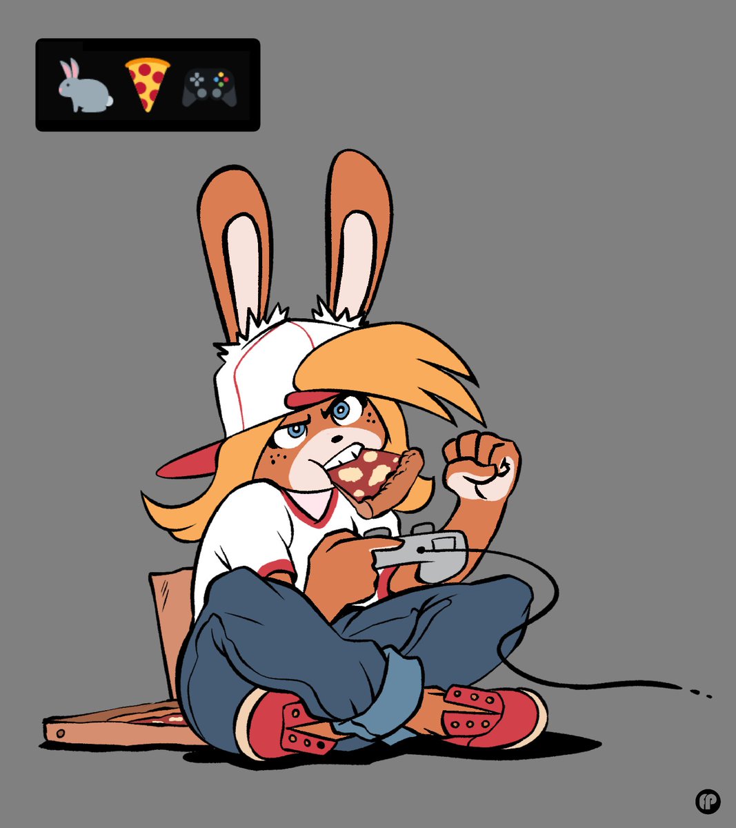 「Not even pizza stops the gamer bunbun to」|⛽️ FPVのイラスト