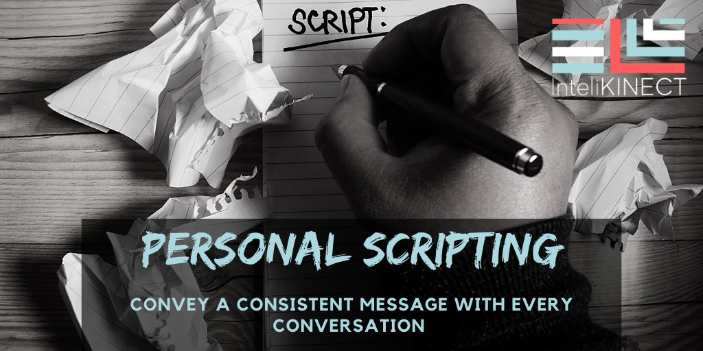 InteliKinect's tweet image. There is much debate about whether a good salesperson should use scripting. We provide custom scripting because it improves effectiveness, Rapport, and the Impression we make. It also allows us to maintain consistency in our message. InteliKINECT.com