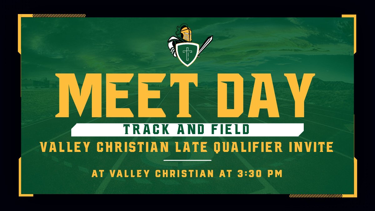 Our Track & Field team competes in the Valley Christian Late Qualifier Invite. Go Knights! #ArmorUp