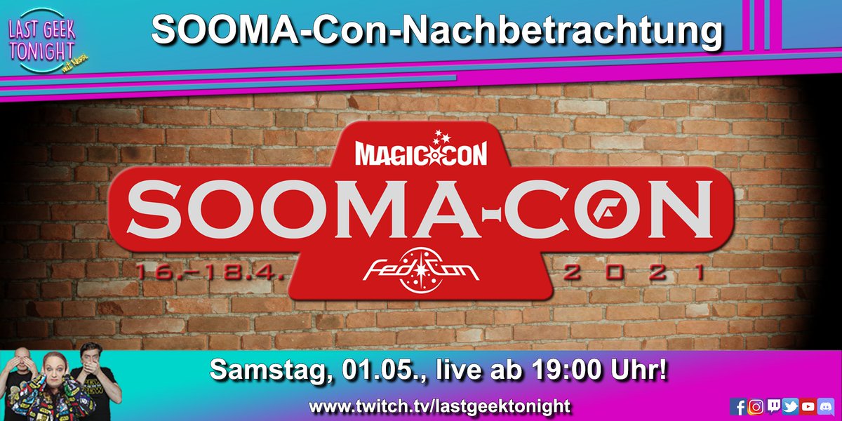 LastGeekNessi's tweet photo. Und noch einmal der Hinweis: Ab 19 Uhr gibt es Con-Feeling-Nachschlag live auf https://t.co/E7p7s2uIBB inkl. alten Panels, die wir bei der #Sooma-Con aus zeitlichen Gründen nicht untergebracht haben.

@FedCon @MagicConDE @cconstuttgart #hobbitcon #ringcon #wewillcomebackhome https://t.co/apsDFguIqP