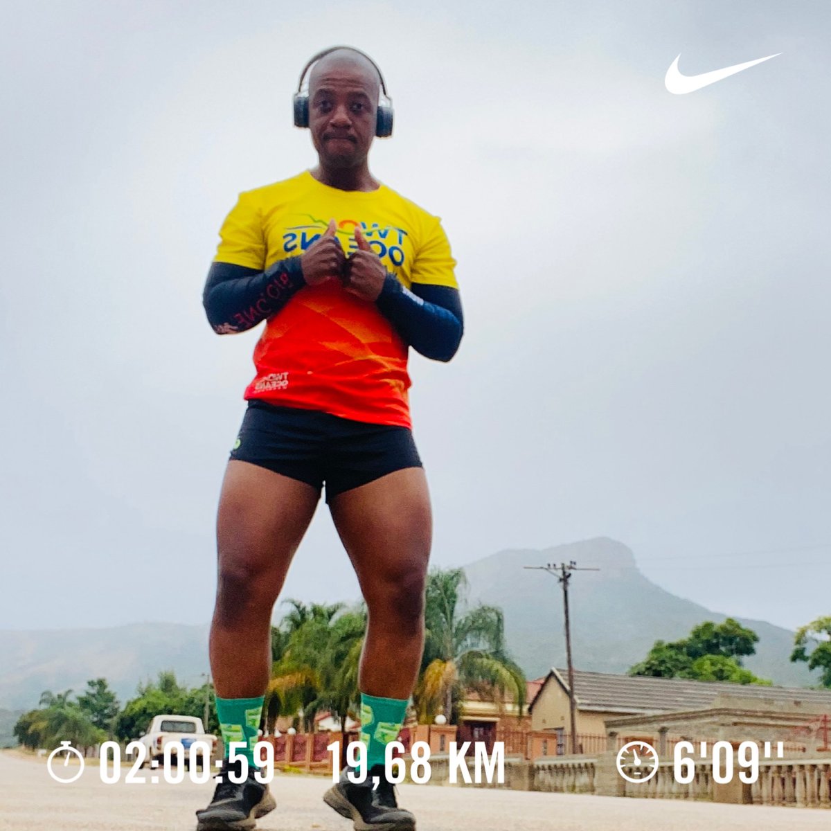 SelfieRunnerZA's tweet photo. It’s the Marobong #MountainBackdrop for me. And oh yeah, those who are following my manuscript writing journey, this mountain of my village has a cameo role in my novel. Hello new month. May Day May Day #RunningWithTumiSole #SeropeMperekele https://t.co/Y9w0xEgNMi