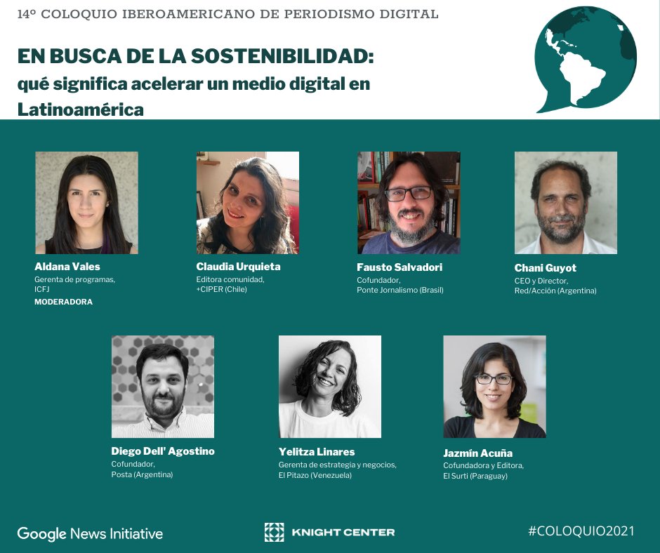 Bienvenidos al Coloquio Iberoamericano de Periodismo Digital. ¡Es hora de hablar de sostenibilidad! @aldyvales conversa con @ClaudiaUrquieta, @FaustoSalvadori, @yelinares, @chaniguyot, @simonajaz y Diego Dell’Agostino. Ver ahora: youtu.be/L62KfR5vuro
#Coloquio2021