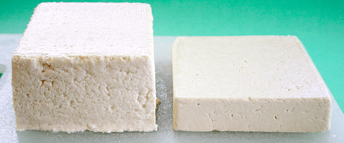 If you want a chewier sponge texture tofu then you could freeze the tofu, then defrost and press. after it has defrosted.