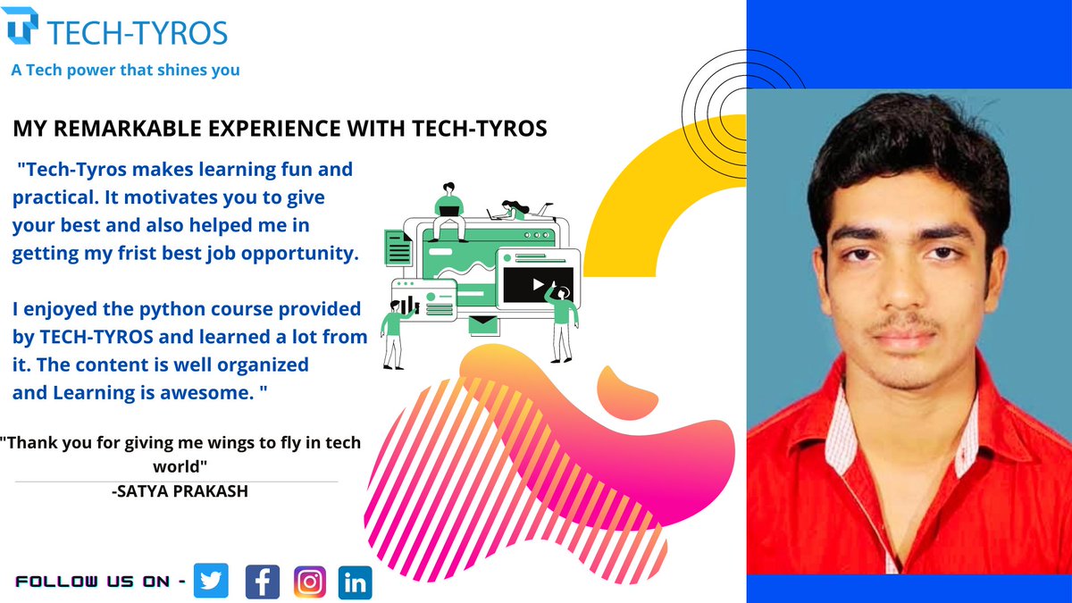 Tech-Tyros (@tech_tyros) on Twitter photo "<a href="/Tech_Tyros/">Tech-Tyros</a> guides you towards your path of success"
#python3 #python #codingforkids #learning #Java #tech #innovation #college #student #creative #Coding #quarantine #techno #kidslearning #stemeducationforkids #MachineLearning #Onlineclass #Engineering #tech #theplatform "<a href="/Tech_Tyros/">Tech-Tyros</a> guides you towards your path of success"
#python3 #python #codingforkids #learning #Java #tech #innovation #college #student #creative #Coding #quarantine #techno #kidslearning #stemeducationforkids #MachineLearning #Onlineclass #Engineering #tech #theplatform