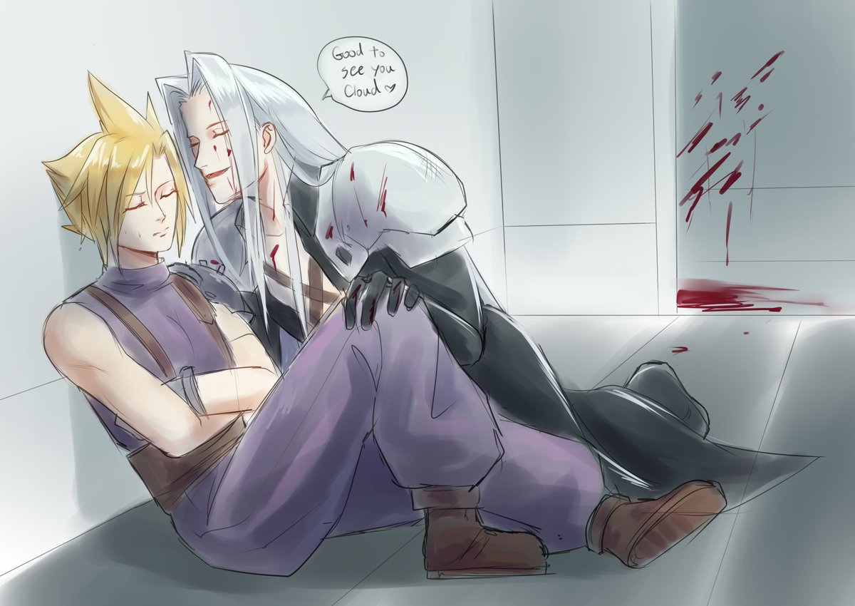 Ah yes Sephiroth comes into Shinra building not only bc He want to barbecue mr. President or grab some Shinra shampoos and conditioners but Also save his Boyfriend.
#sefikura #sephcloud