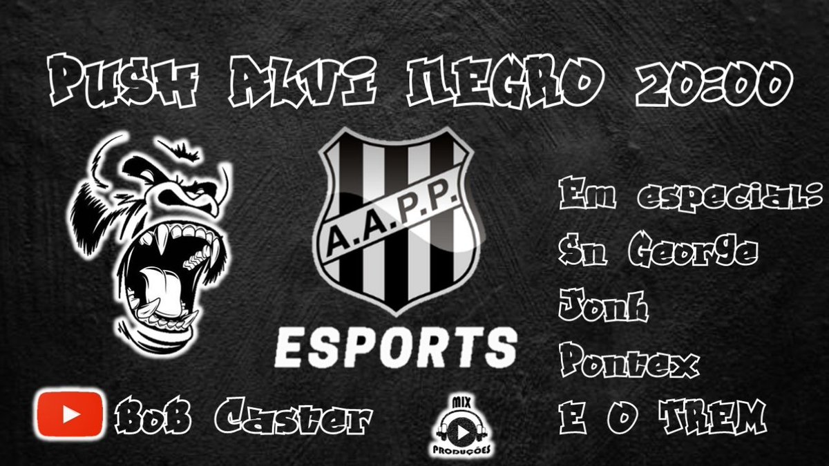 Hoje é dia de Push na macaca!
Não percam, a partir das 20 horas!

#GoMacaca <a href="/aappesports/">Ponte Preta eSports</a> <a href="/aapp_oficial/">Ponte Preta Oficial</a>